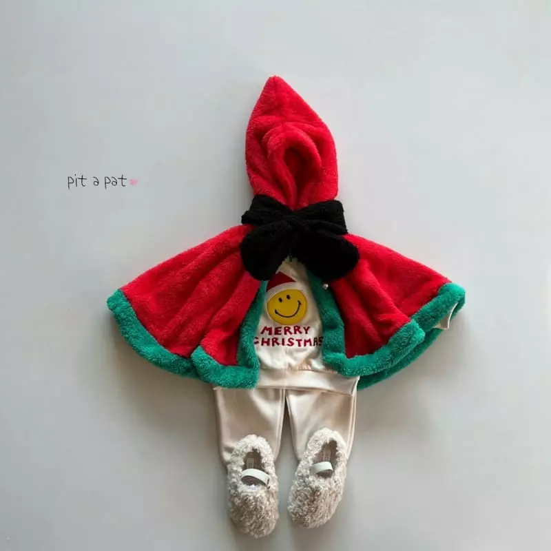 Pitapat - Korean Baby Fashion - #babygirlfashion - Christmas Cape - 8