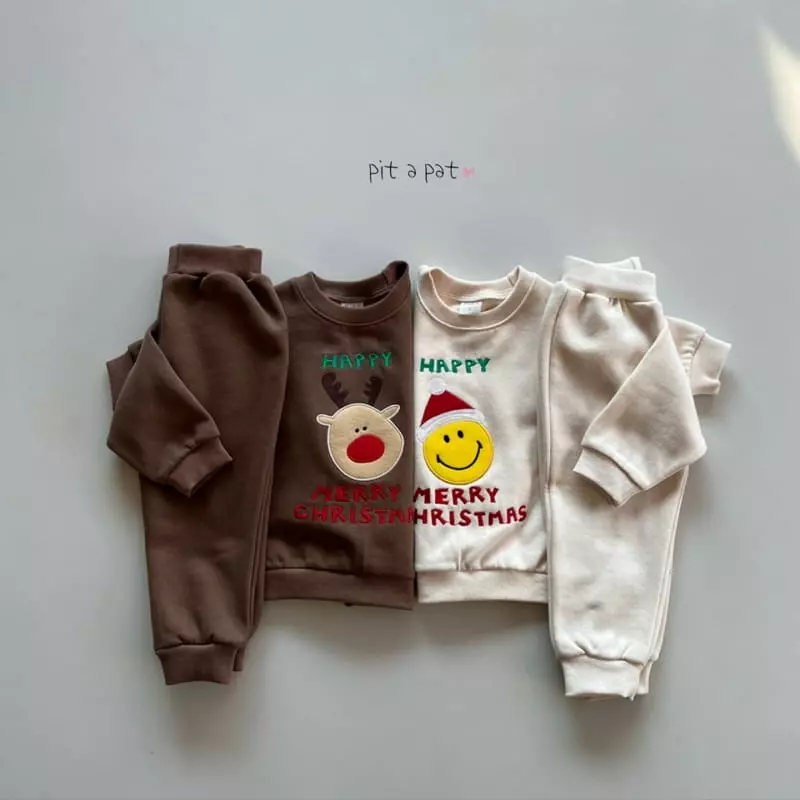 Pitapat - Korean Baby Fashion - #babylifestyle - Happy Smile Fleece Top Bottom Set - 5