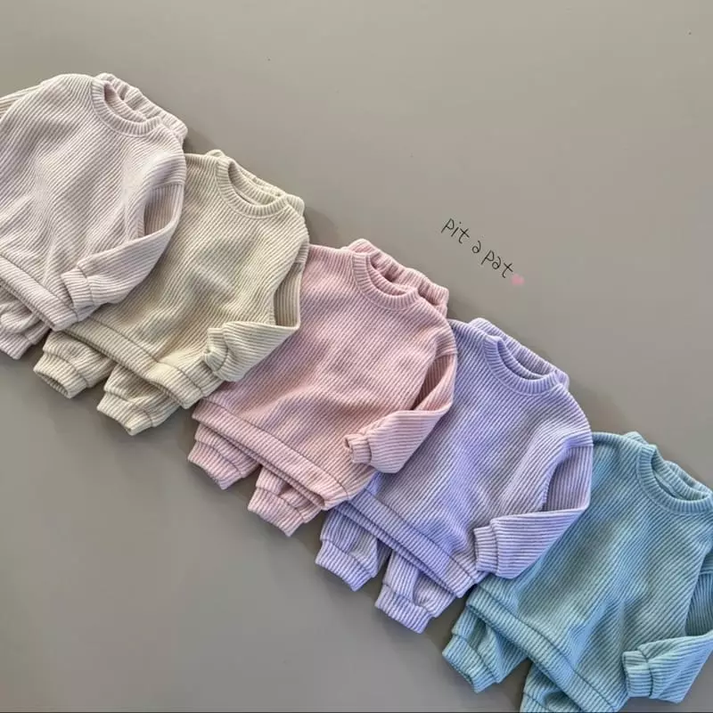 Pitapat - Korean Baby Fashion - #babyoninstagram - Cloud Knit Top Bottom Set - 6