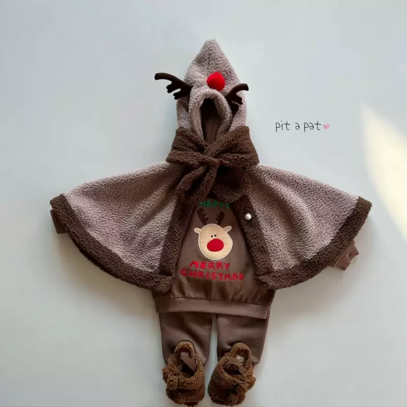 Pitapat - Korean Baby Fashion - #babyoninstagram - Happy Smile Fleece Top Bottom Set - 6