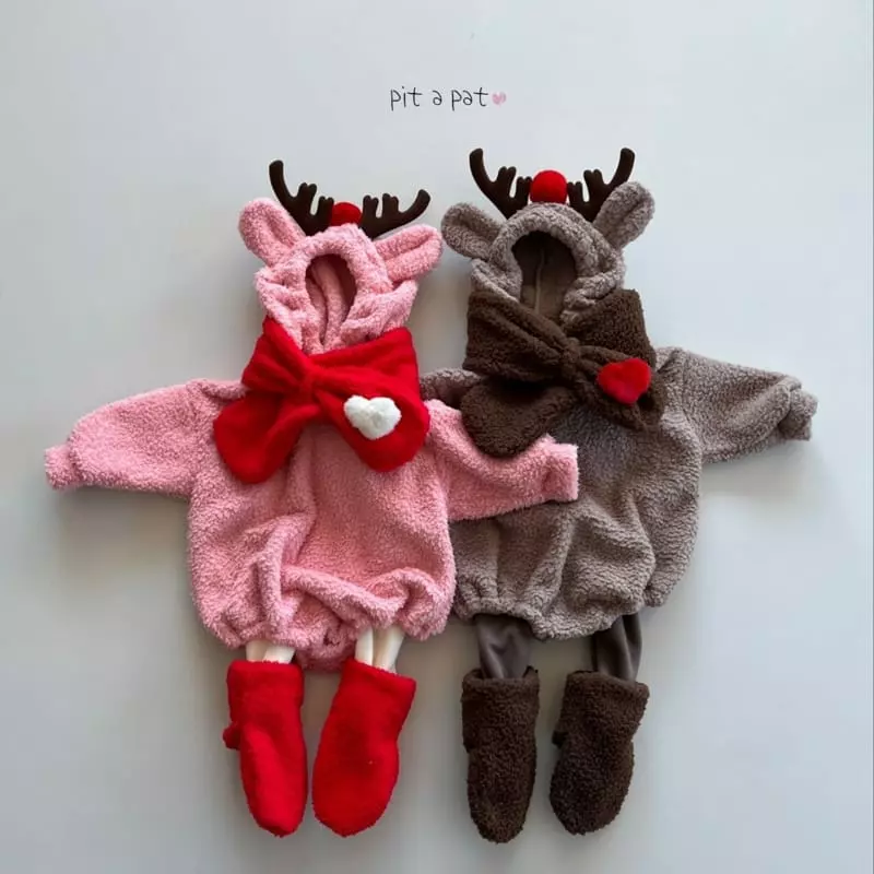 Pitapat - Korean Baby Fashion - #babyootd - Rudolf Bhoody Bodysuit - 8
