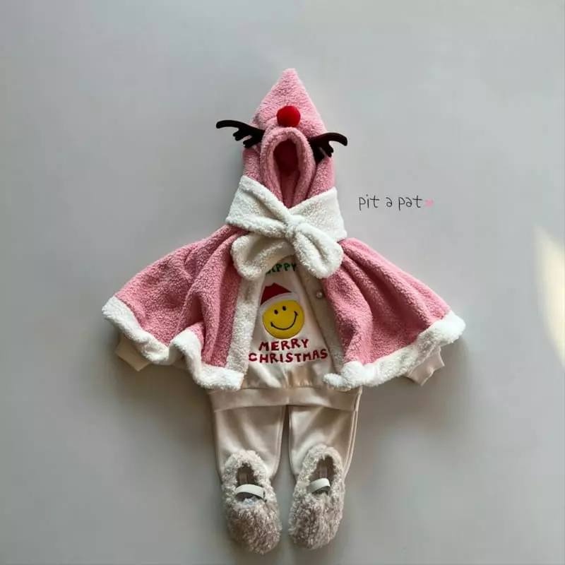 Pitapat - Korean Baby Fashion - #babyootd - Happy Smile Fleece Top Bottom Set - 7