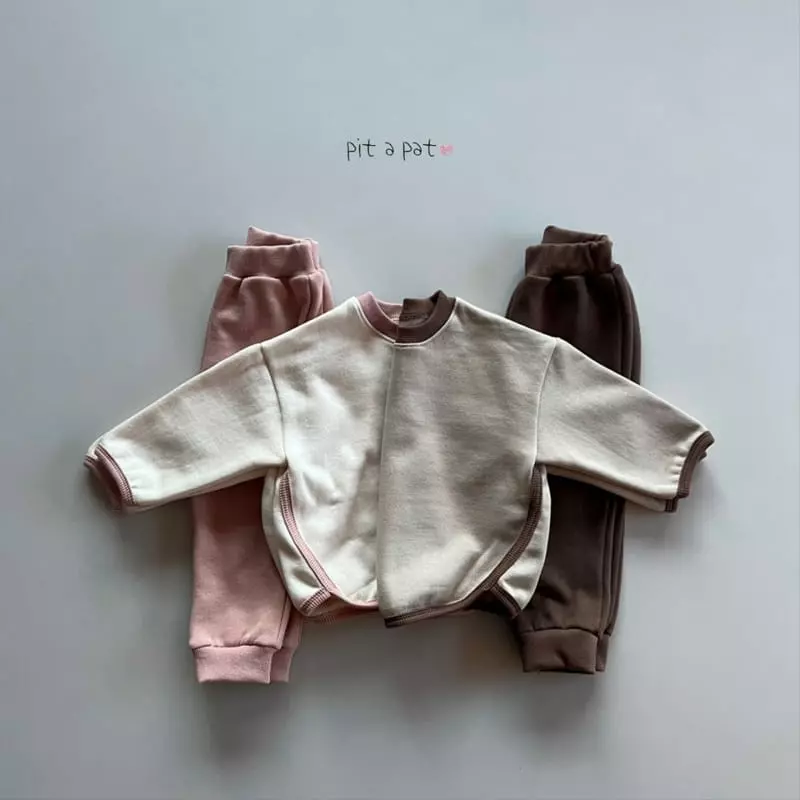 Pitapat - Korean Baby Fashion - #babyootd - Acorn Top Bottom Set - 3