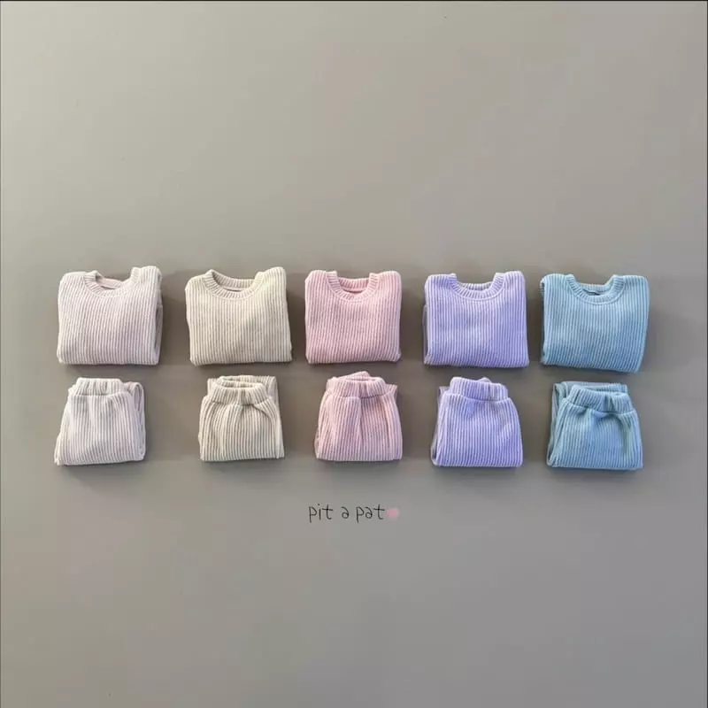 Pitapat - Korean Baby Fashion - #babyoutfit - Cloud Knit Top Bottom Set - 8
