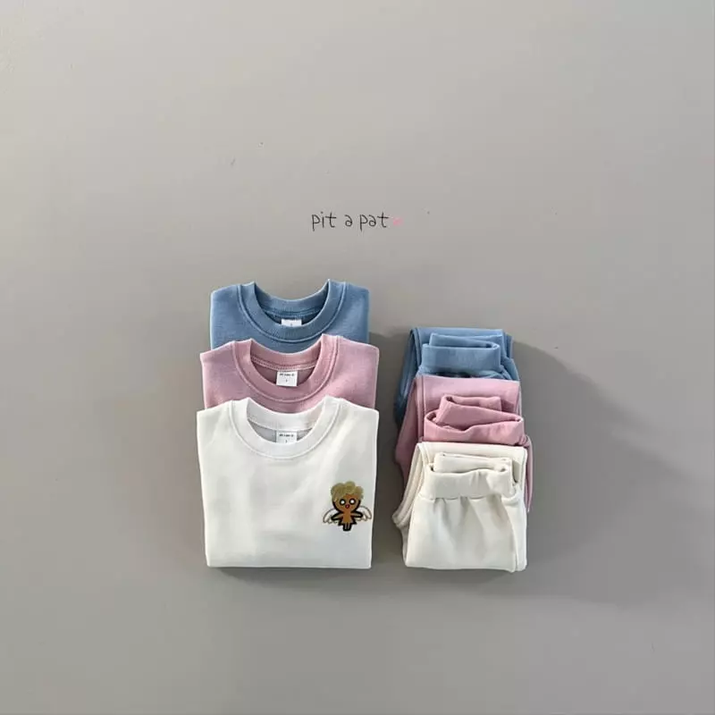 Pitapat - Korean Baby Fashion - #babyoutfit - Angel Top Bottom Set - 6