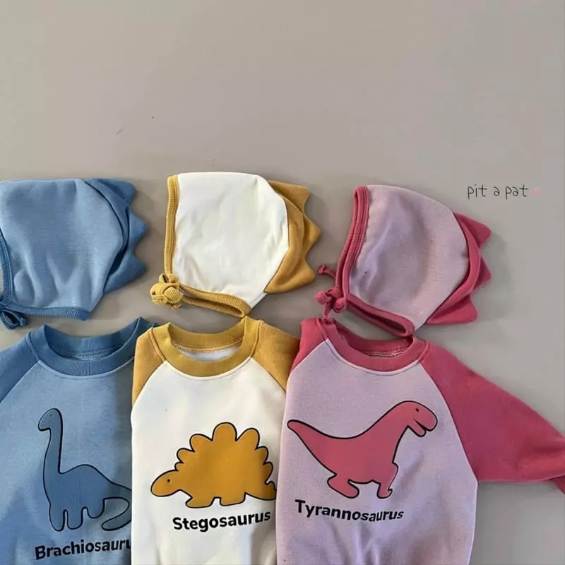 Pitapat - Korean Baby Fashion - #onlinebabyboutique - Dino Fleece Bodysuit - 6