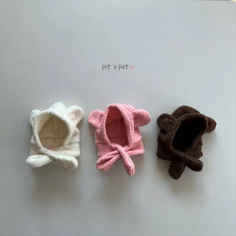 Pitapat - Korean Baby Fashion - #onlinebabyboutique - Bear Hoody Neck Warmer - 2