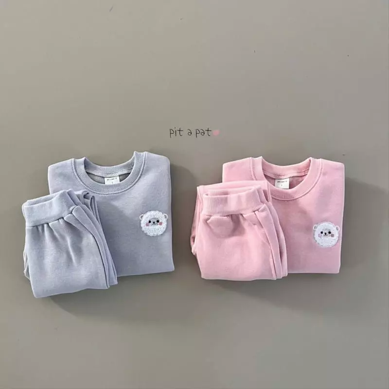 Pitapat - Korean Baby Fashion - #onlinebabyshop - Baby Fleece Top Bottom Set - 9