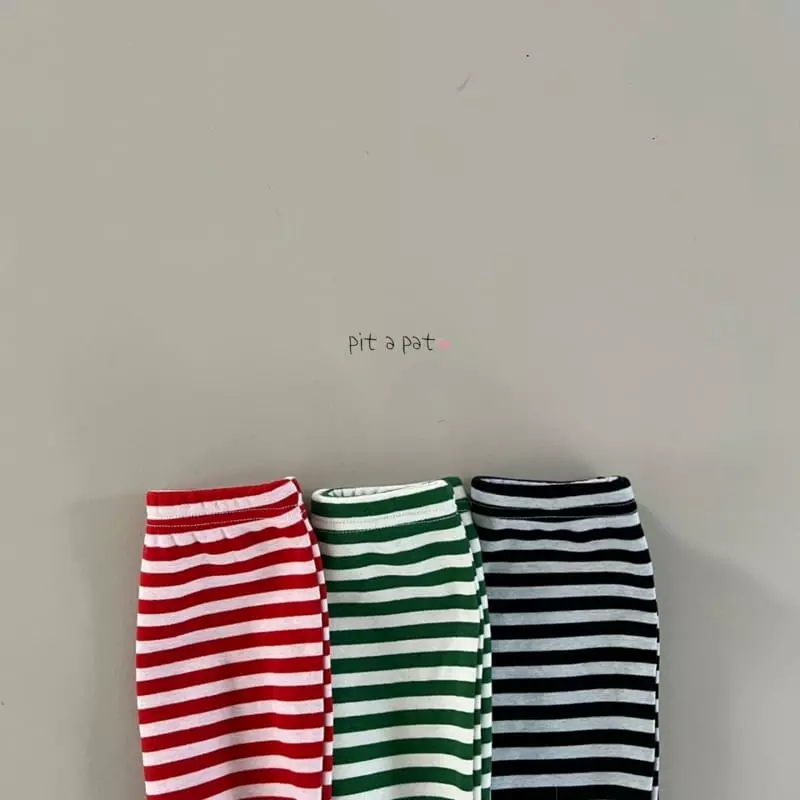 Pitapat - Korean Baby Fashion - #onlinebabyboutique - Bbosong Stripes Foot Leggings - 4