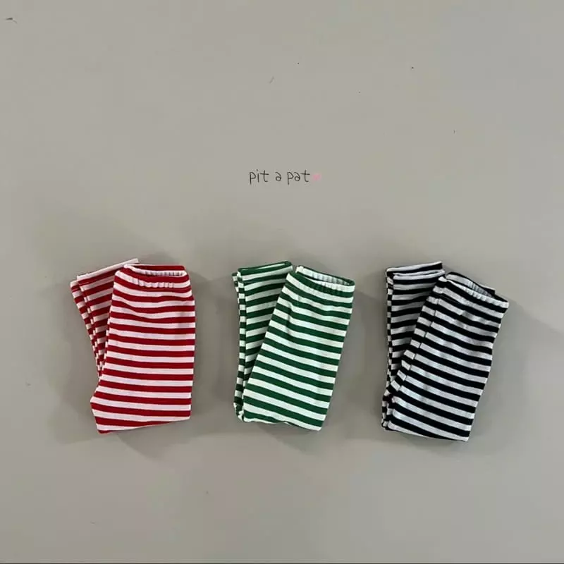Pitapat - Korean Children Fashion - #Kfashion4kids - Stripes Leggings - 6