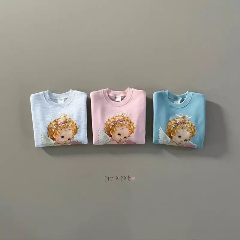 Pitapat - Korean Children Fashion - #prettylittlegirls - Heart Angel Sweatshirt - 4