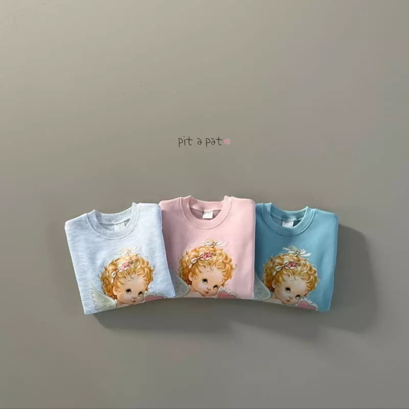 Pitapat - Korean Children Fashion - #childofig - Heart Angel Sweatshirt - 5