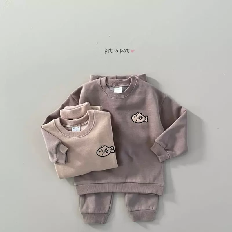 Pitapat - Korean Children Fashion - #childofig - Bread Fleece Top Bottom Set - 9