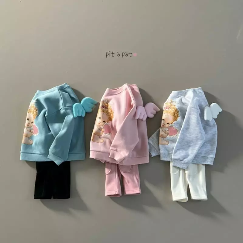 Pitapat - Korean Children Fashion - #designkidswear - Heart Angel Sweatshirt - 7
