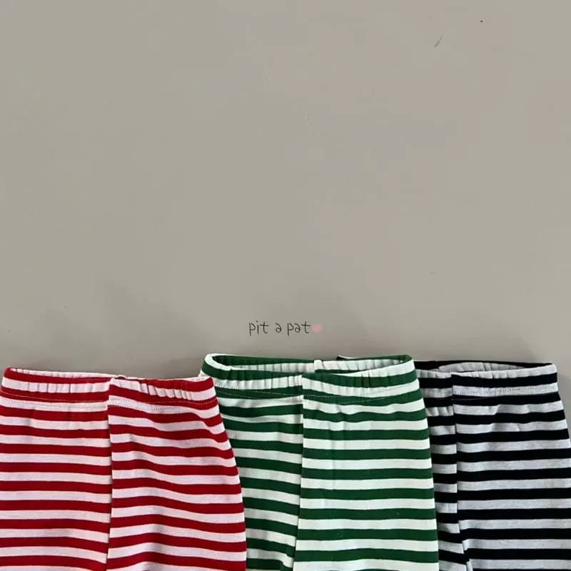 Pitapat - Korean Children Fashion - #fashionkids - Stripes Leggings - 2