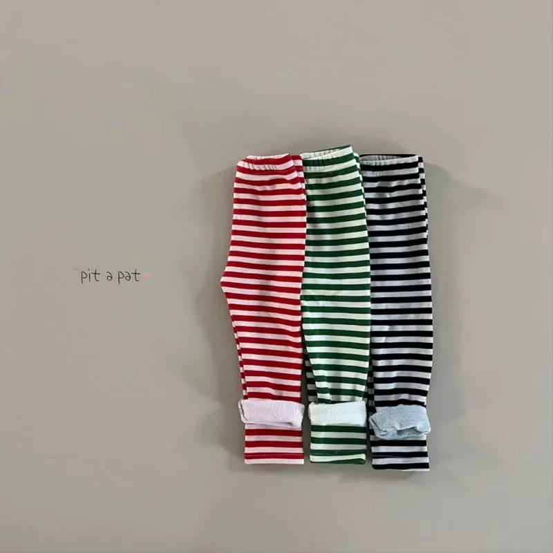 Pitapat - Korean Children Fashion - #kidzfashiontrend - Stripes Leggings - 5