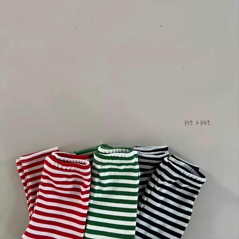 Pitapat - Korean Children Fashion - #littlefashionista - Stripes Leggings - 7