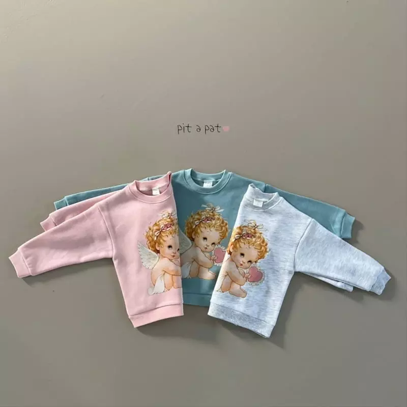 Pitapat - Korean Children Fashion - #minifashionista - Heart Angel Sweatshirt - 2