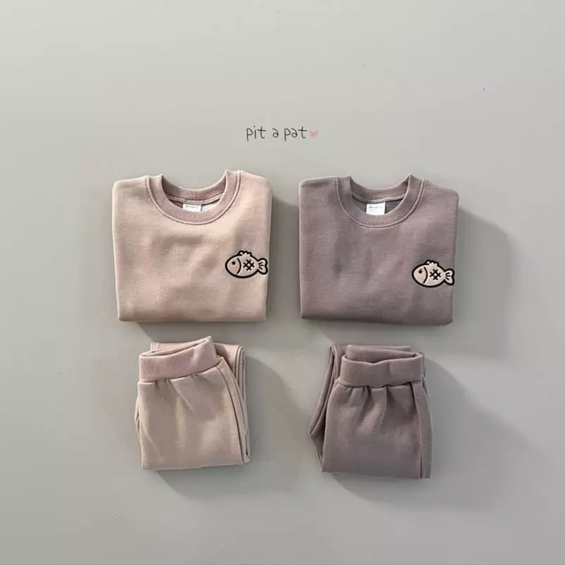 Pitapat - Korean Children Fashion - #todddlerfashion - Bread Fleece Top Bottom Set - 6