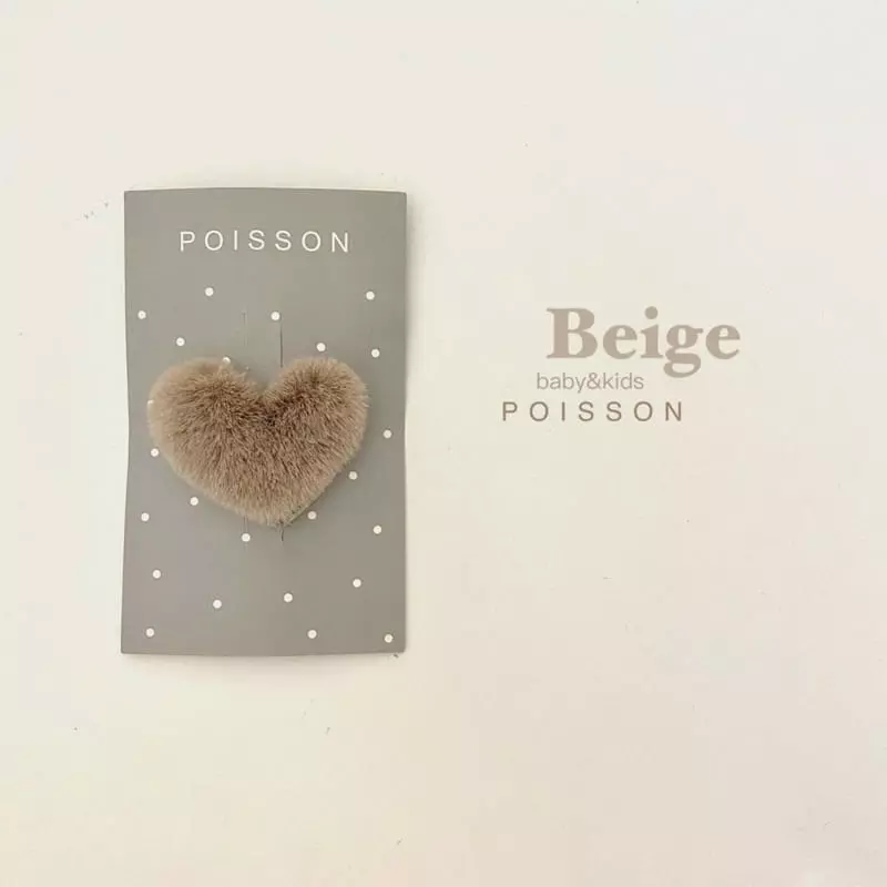 Poisson - Korean Children Fashion - #Kfashion4kids - Mink Heart Pin - 7