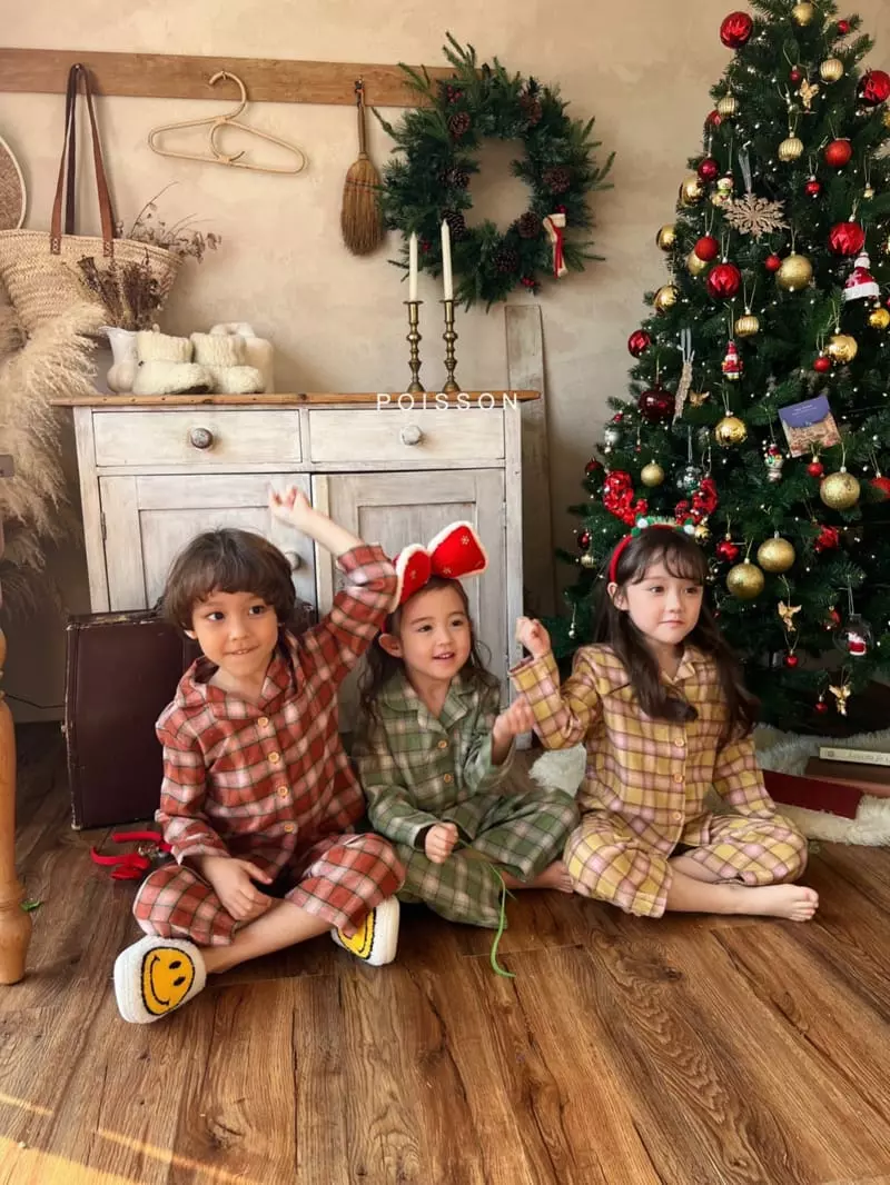 Poisson - Korean Children Fashion - #childofig - Check Pajamas - 10