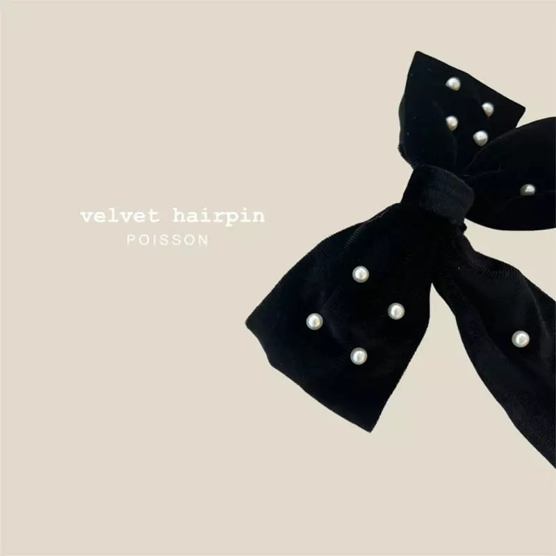 Poisson - Korean Children Fashion - #childrensboutique - Velvet Hairpin - 8