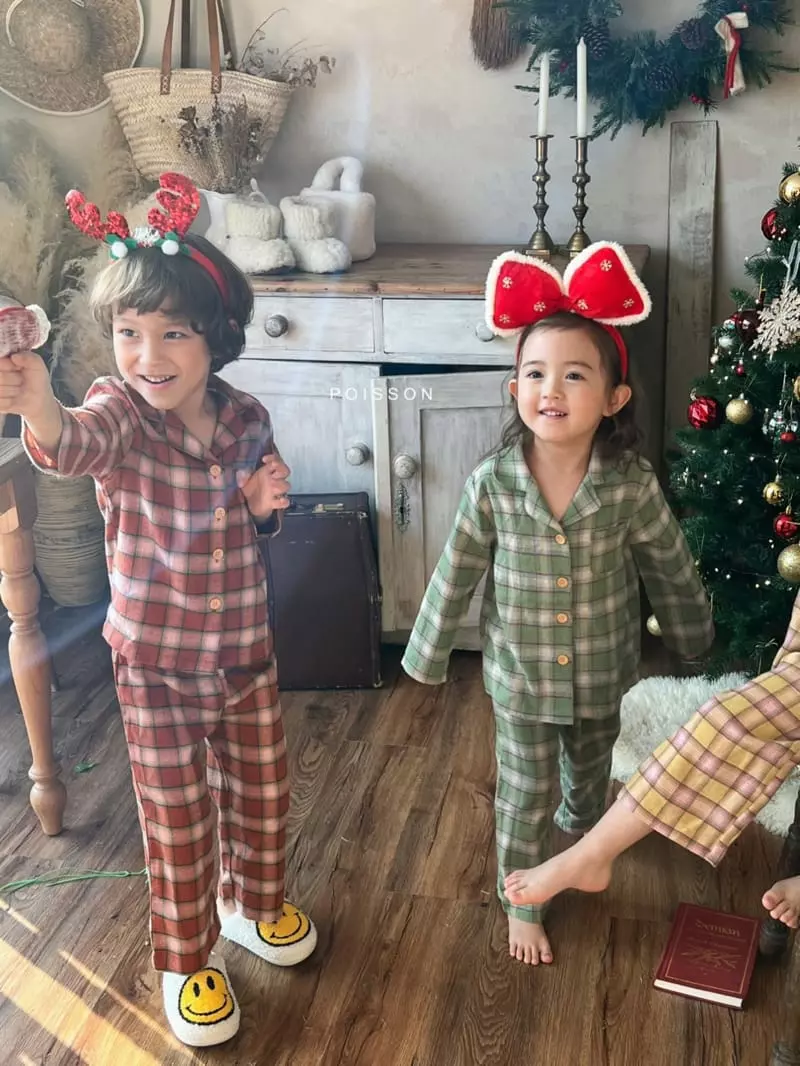 Poisson - Korean Children Fashion - #childrensboutique - Check Pajamas - 12