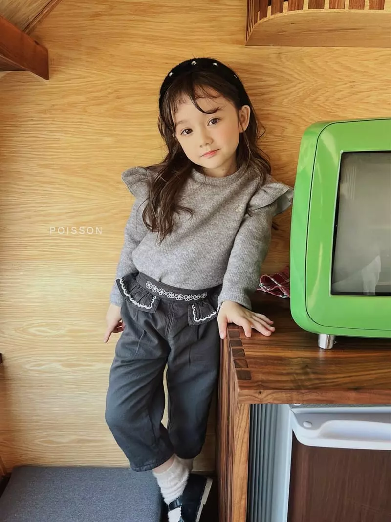 Poisson - Korean Children Fashion - #designkidswear - Cherry Frill Tee - 6