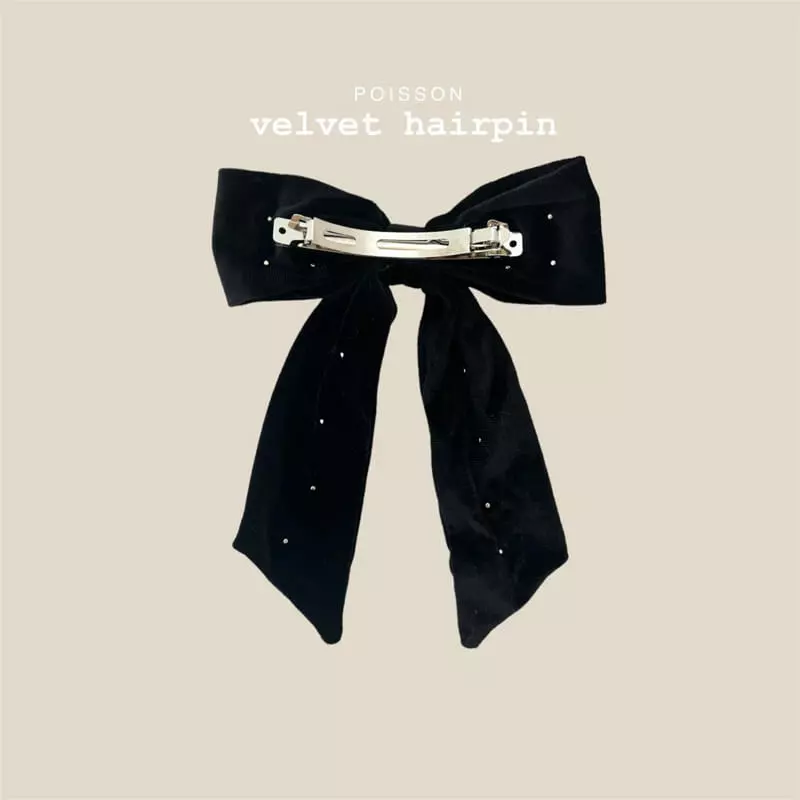 Poisson - Korean Children Fashion - #designkidswear - Velvet Hairpin - 9