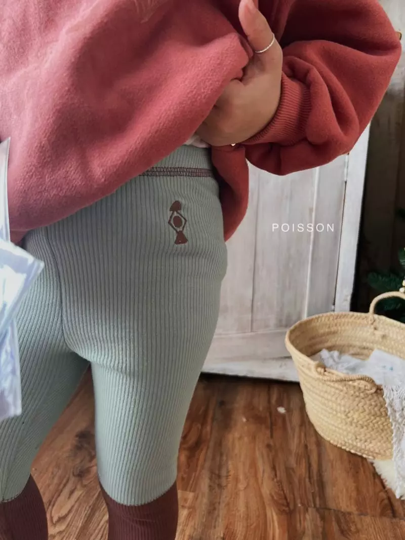 Poisson - Korean Children Fashion - #designkidswear - Winter Embroidery Leggings - 10