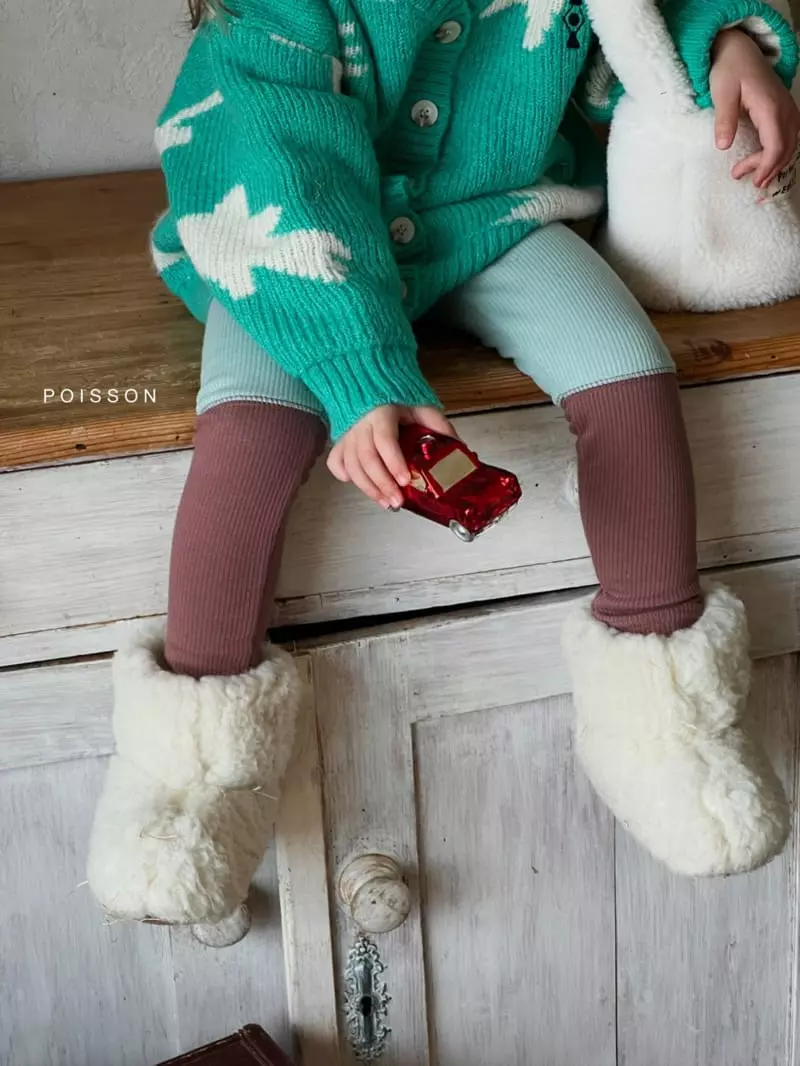 Poisson - Korean Children Fashion - #discoveringself - Winter Embroidery Leggings - 9