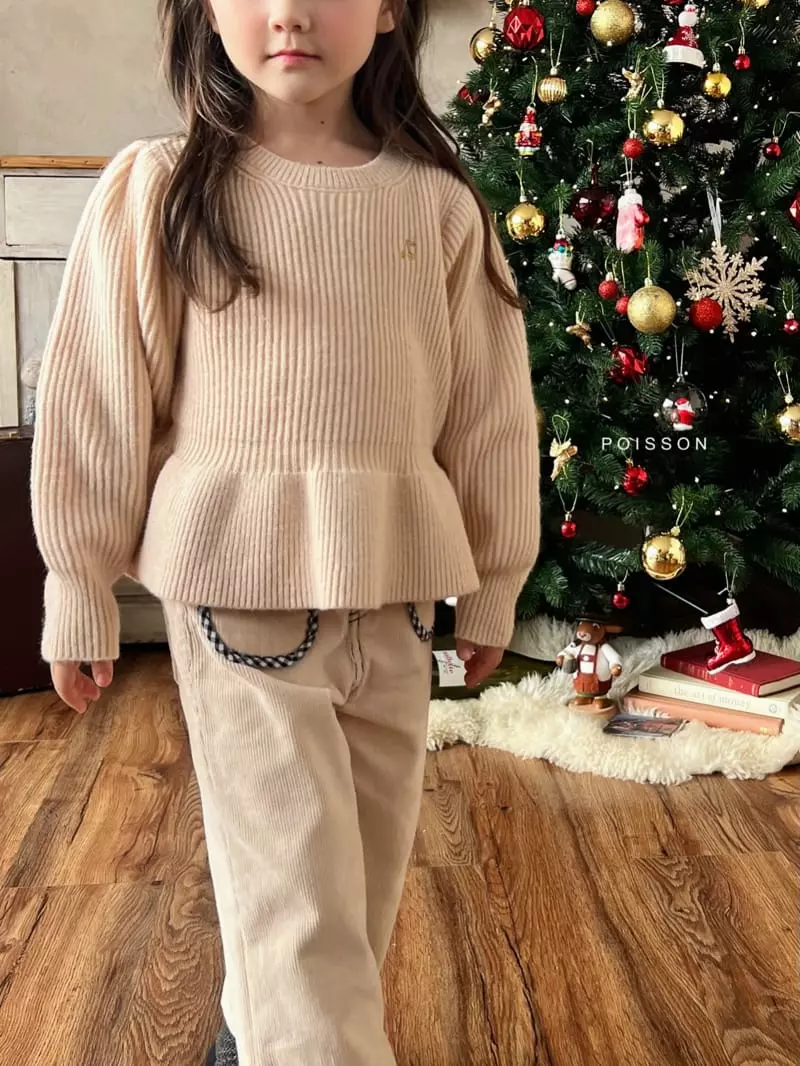 Poisson - Korean Children Fashion - #fashionkids - Cherry Knit Tee - 6