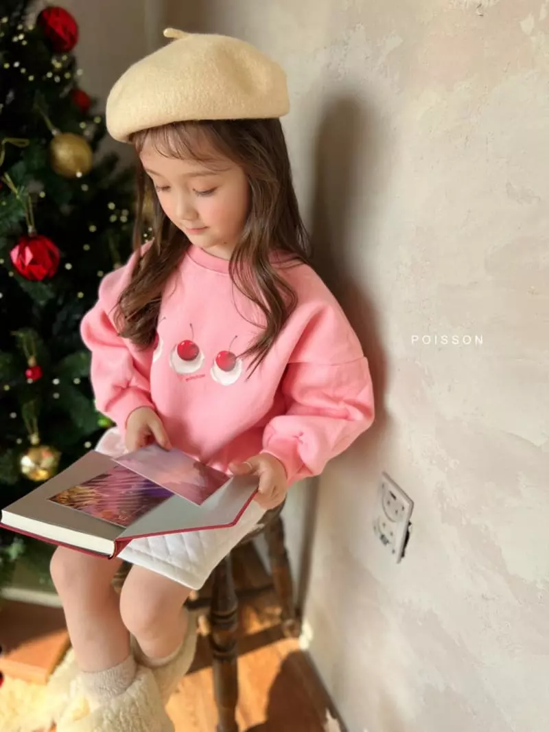 Poisson - Korean Children Fashion - #kidsshorts - Cherry Cake Sweatshirt - 5