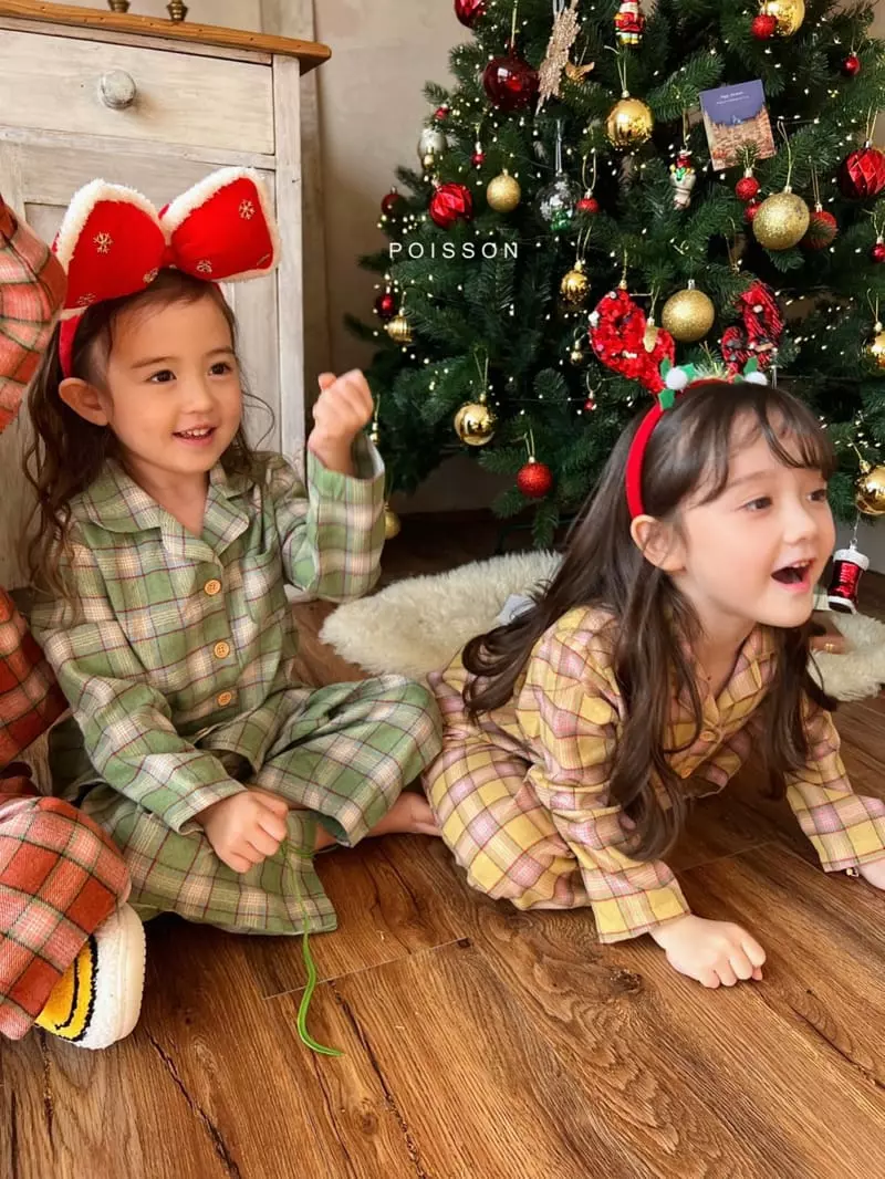 Poisson - Korean Children Fashion - #kidsstore - Check Pajamas - 3