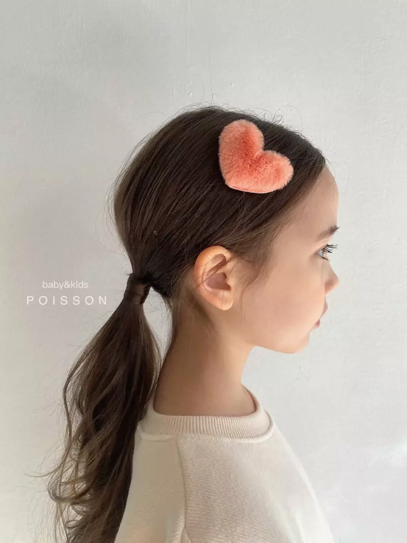 Poisson - Korean Children Fashion - #kidzfashiontrend - Mink Heart Pin - 6