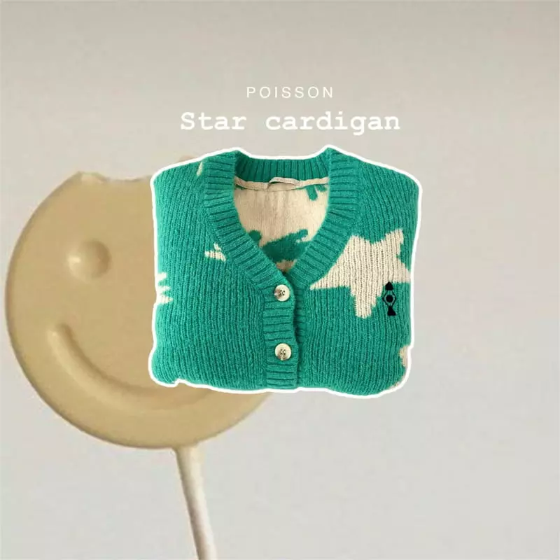 Poisson - Korean Children Fashion - #kidzfashiontrend - Star Cardigan - 6