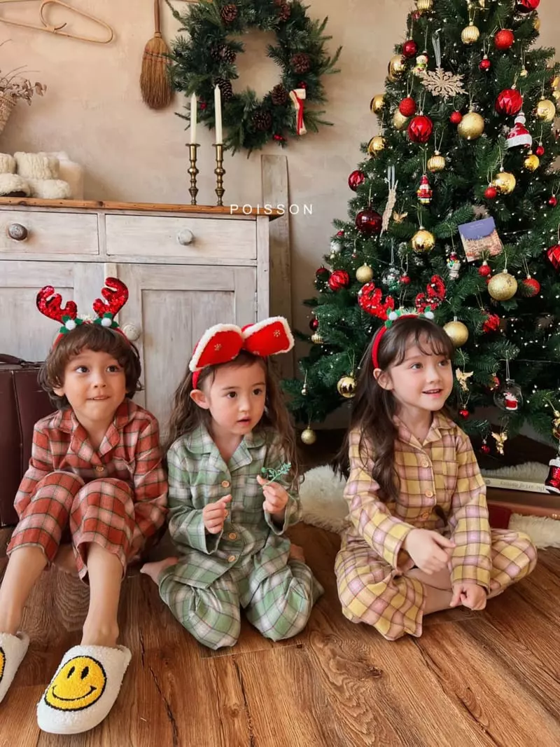 Poisson - Korean Children Fashion - #kidsstore - Check Pajamas - 4