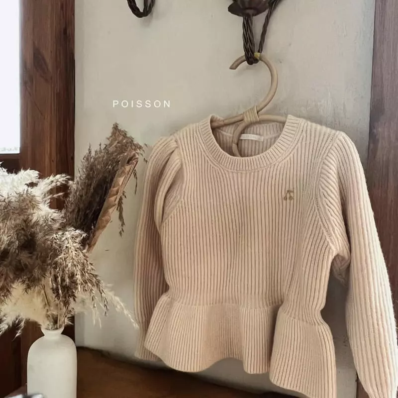 Poisson - Korean Children Fashion - #kidzfashiontrend - Cherry Knit Tee - 9