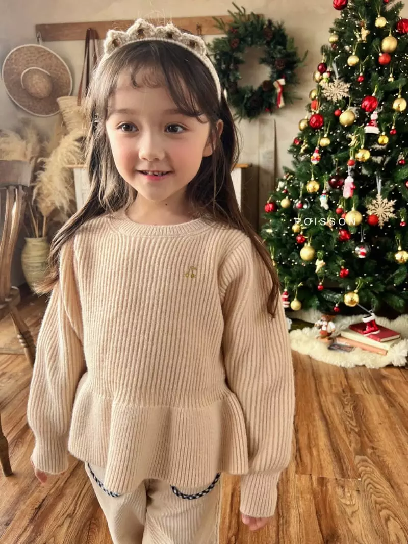 Poisson - Korean Children Fashion - #littlefashionista - Cherry Knit Tee - 2