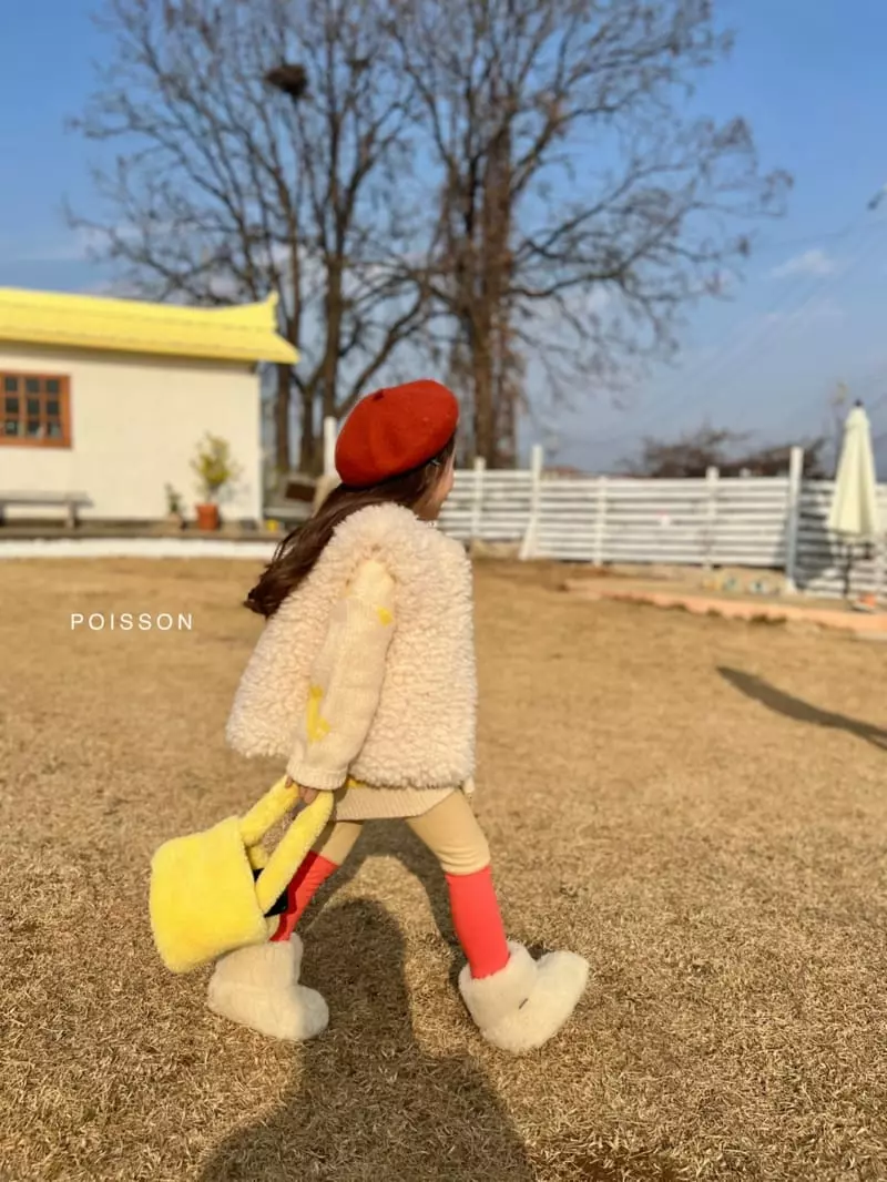 Poisson - Korean Children Fashion - #littlefashionista - Winter Embroidery Leggings - 3