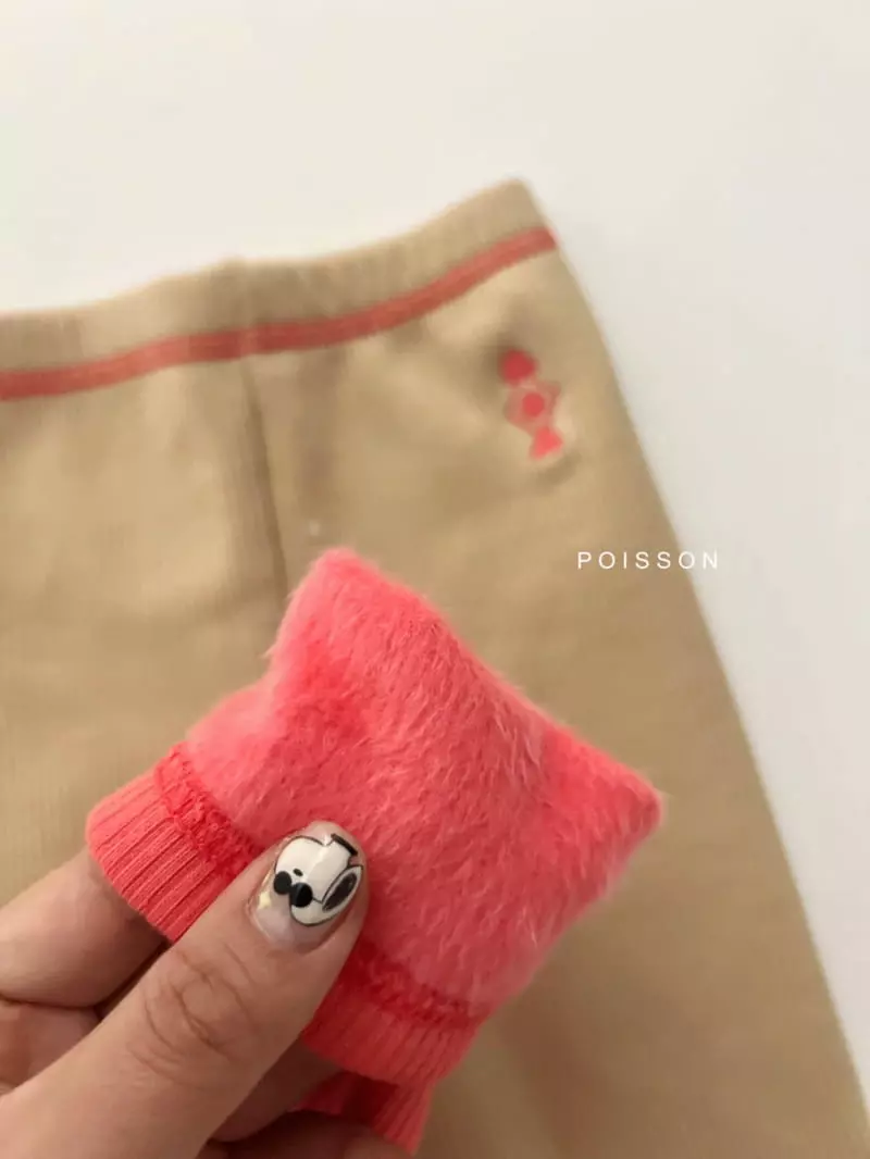 Poisson - Korean Children Fashion - #magicofchildhood - Winter Embroidery Leggings - 2