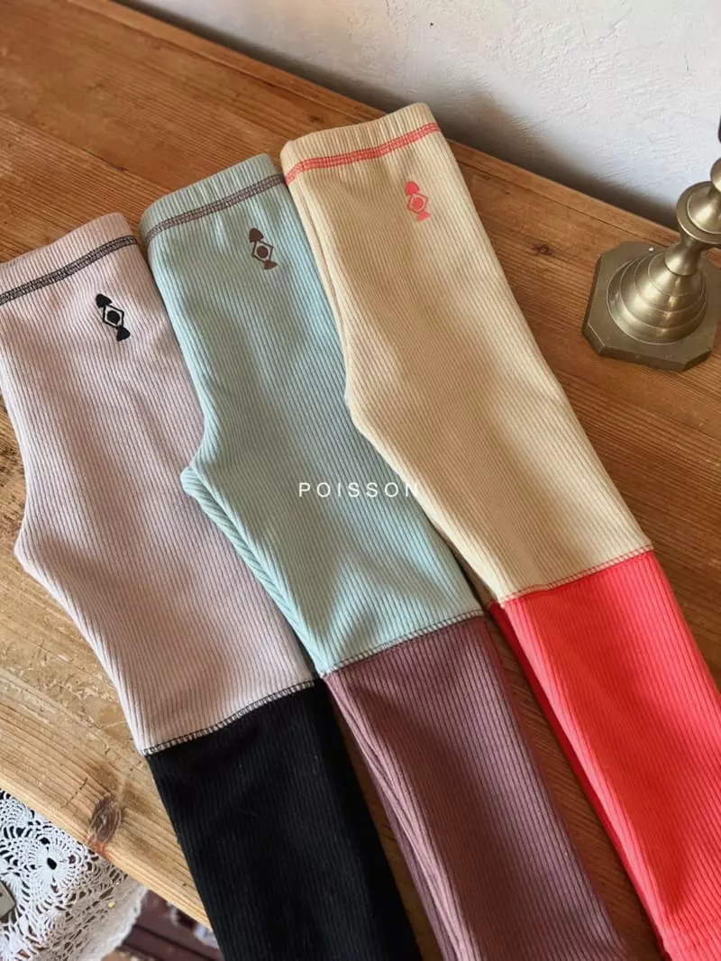 Poisson - Korean Children Fashion - #minifashionista - Winter Embroidery Leggings - 3