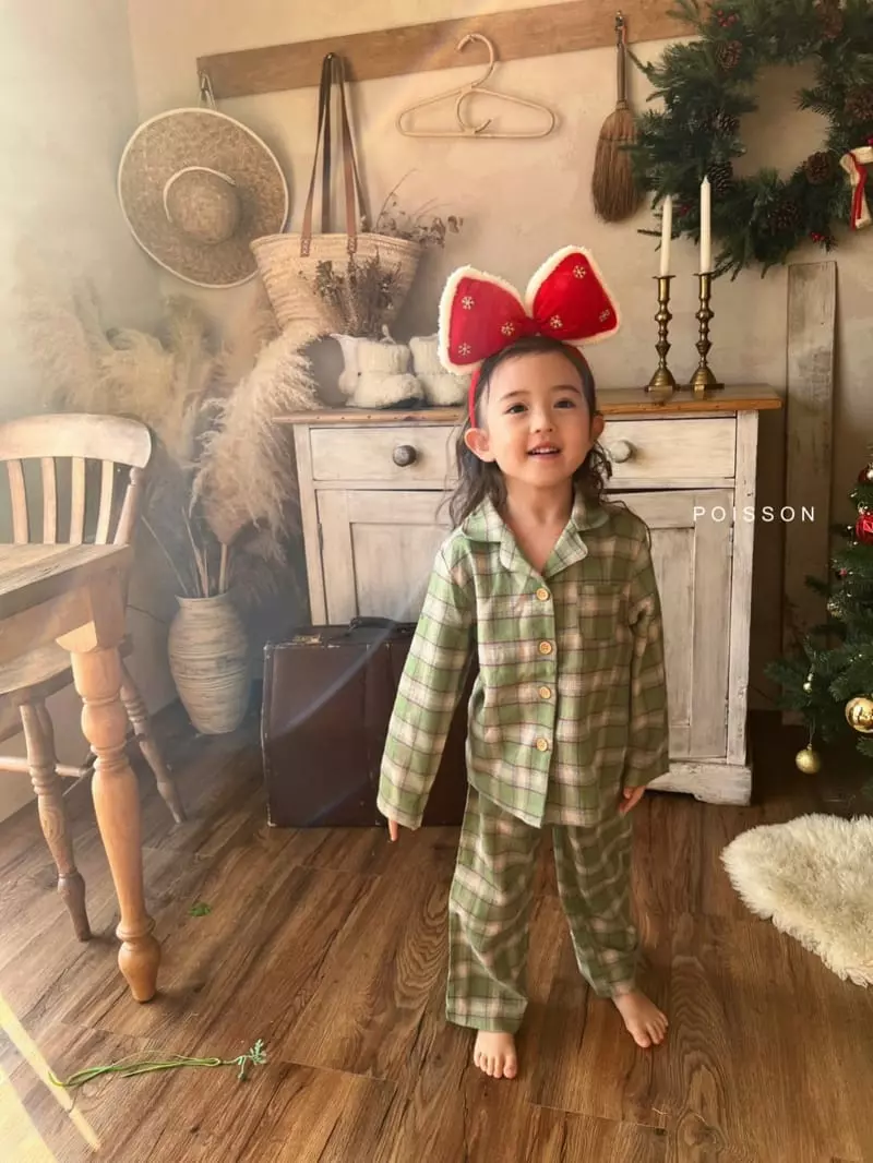 Poisson - Korean Children Fashion - #minifashionista - Check Pajamas - 8