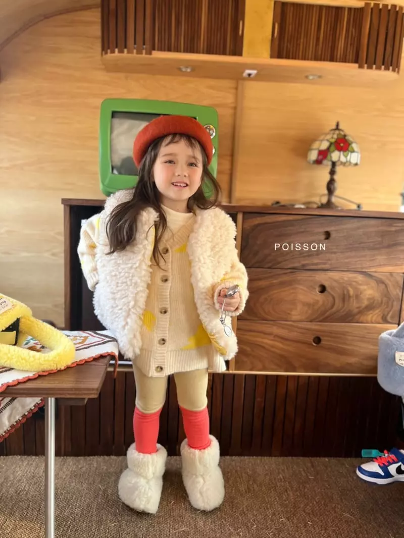 Poisson - Korean Children Fashion - #minifashionista - Winter Embroidery Leggings - 5