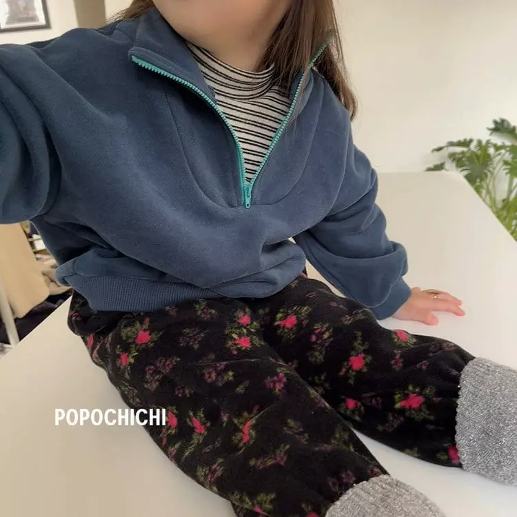 Popochichi - Korean Children Fashion - #childofig - Flower Fleece Pants