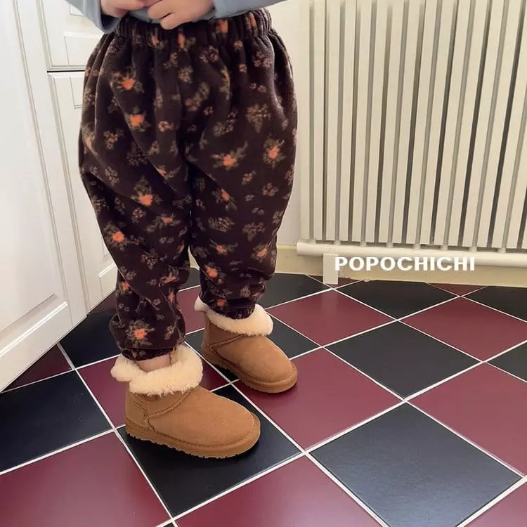 Popochichi - Korean Children Fashion - #discoveringself - Flower Fleece Pants - 5