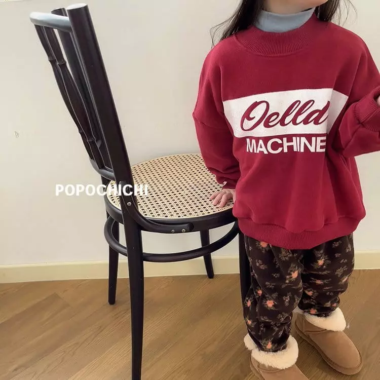 Popochichi - Korean Children Fashion - #kidzfashiontrend - Flower Fleece Pants - 9