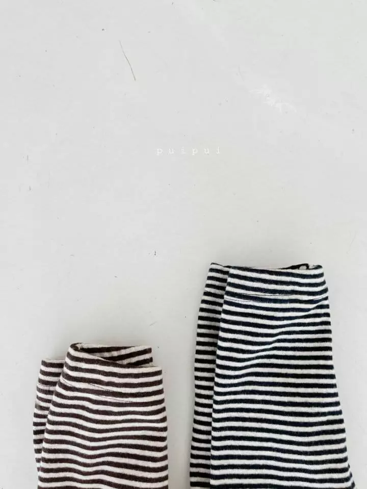 Puipui - Korean Children Fashion - #stylishchildhood - Stripes Leggings - 4