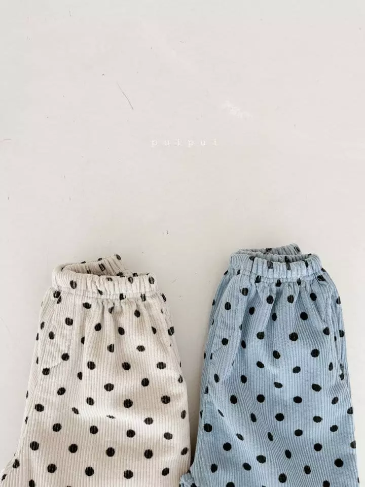 Puipui - Korean Children Fashion - #childofig - Dot Fleece Pants