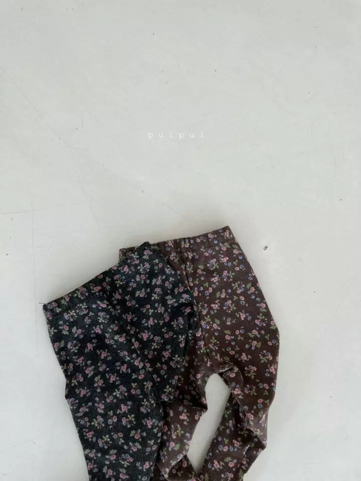 Puipui - Korean Children Fashion - #childrensboutique - Flower Leggings - 11